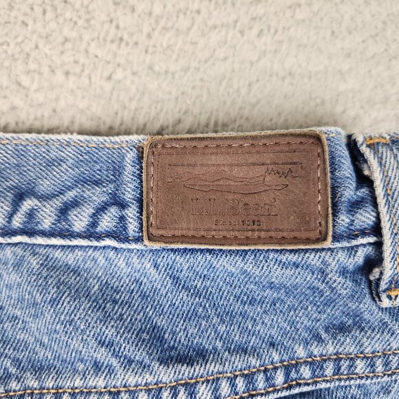 LL Bean Double L Relaxed Fit Women's 16R Jeans Blue Denim Warm Fleece Lined - Picture 11 of 11